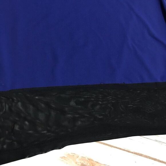 Fabletics Valencia Short-Sleeve Tee Top Blue Black Size Medium - Picture 5 of 9